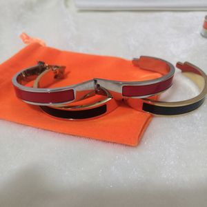 New Fashion Womens Design Bangles Stainless Steel Luxury Bracelets Woman Jewelry Designer Bangles Enamel Gift For Lover