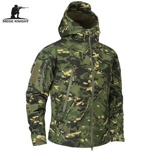 MEGE Brand Clothing Autumn's Militar Camuflagem Militar Camuflagem de Fleece Roupas Táticas Multicam Camouflage Male Windbreakers 201128