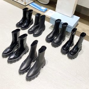 2022 مصمم Monolith Chelsea Boots ROIS نساء براءات اختراع أحذية جلدية