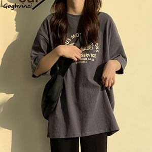 Kadınlar Kısa Kollu Tshirts Baskı Gündelik Kore tarzı Moda Harajuku Gevşek Öğrenci Sokak Giyim Allmatch Basit Ulzgang 220615