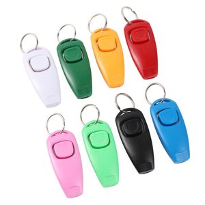 PET PET DOG WITHE AND CLICKER Puppy Stop Barking Training Aid Fool Clicker Trainer Portable Pet Products Supplies 1 PC