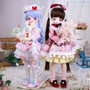 Dream Fairy 14 BJD Anime-Stil 16-Zoll-Puppe mit Kugelgelenk, komplettes Set inklusive Kleidung, Schuhen, Kawaii-Puppen für Mädchen, MSD 220707