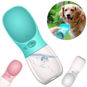 350550 ml Portable Pet Dog Water Bottle For Small Large Dogs Travel Puppy Cat Drinking Bowl Bulldog Dispenser Feeder Y200917