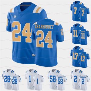 A3740 NCAA UCLA Bruins Fußballtrikot Zach Charbonnet Logan Loya Mo Osling III Nicholas Barr-Mira Paul Grattan Chase Griffin Josiah Norwood