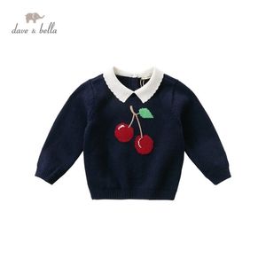 DBW14749 Dave Bella Autumn Cute Baby Girls Christmas Fruit Knitted Sweater Kids Fashion Toddler Boutique Tops LJ201128