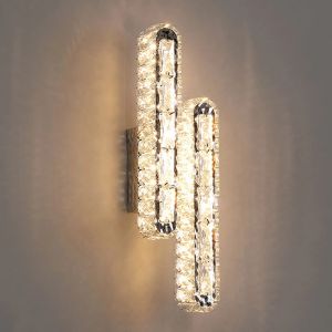 Modern Kristal Led Duvar Lambası Zarif Oturma Odası Arka Plan Işık Yatak Odası Başucu Art Deco Koridor Endüstriyel Duvarsconce