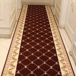 Mattor europeiska långa hallar tvättbara trappor antislipar röda persiska mattan löpare matta hem el aisle korridor bröllop entrancecarpets