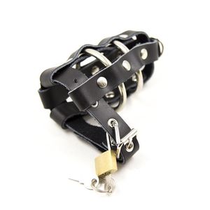 loyalty to wife male chastity devices cock cage ring cages real leather belt adult sex toys for men GN212401017230z on Sale