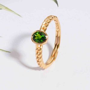 Wholesale sterling silver garnet rings for sale - Group buy Design S925 Sterling Silver Ring female gold plated natural garnet oval fashion light luxury ins