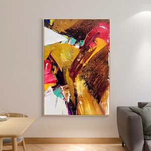 100% ręcznie malowane abstrakcyjne obrazy olejne ścienne Nowoczesne obrazy na płótnie grafika na wystrój domu ZMD 3