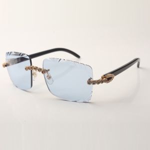 Neu Bouquet Blue Diamond 3524020 Buffs Sonnenbrille mit natürlichen schwarzen Hornbügeln und 58 mm geschliffener Linse, Dicke 3 mm. Kostenloser Versand