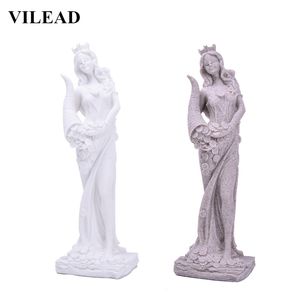 VILEAD Arenaria Statua della Fortuna Ricchezza Figurine Dea Creativa Miniatura Statuetta Bianca Vintage Home Decor Souvenir Y200106