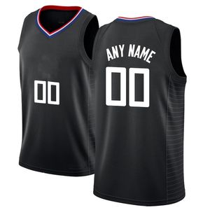 Tryckta Los Angeles Custom Diy Design Basketballtröjor Anpassning Team Uniforms Skriv ut Personliga Any Name Number Mens Kvinnor Youth Boys Black Jersey 1001
