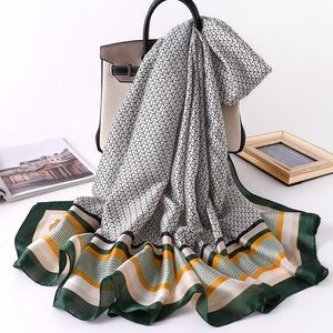 Luxury Brand Hijab Summer Women Sciarpe Soft Long Print Silk Lady Scialle e Wrap Pashmina Bandana Beach Stoles