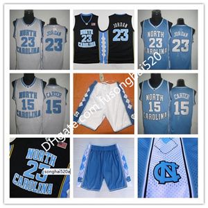 Vince Carter UNC Jersey Kuzey Carolina #15 Vince Carter Blue White Dikişli NCAA Koleji Baske Forsa