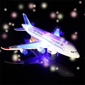 Kids Glider Plane Toys Electric Music Light Automatic Steering Plane Passenger Aircraft Airplane Model Toy Kid Outdoor Toy Games LJ201210