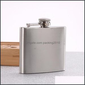 Hip Flasks Drinkware Kitchen Dining Bar Home Garden Stainless Steel Pocket Mini Flask Alcohol Whiskey Liquor Screw Cap 4/10/1 Dh2Hs