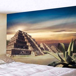 Tapestry Sacred Pyramid Home Decor Hippie Wall Hanging Egypt Travel Aesthetic R