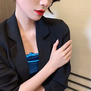 Anéis Simples E Elegantes venda por atacado-Anel de abertura elegante japonês e coreano simples personalidade