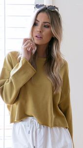 Großhandel - 2022 Übergroßer Hoodie Damen Sweatshirt Langarm Sexy Crop Top Grau Herbst Sweatshirts Tops Trainingsanzug Pullover