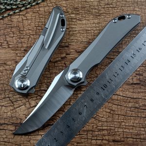 TWOSUN Folding Knife M390 Satin Blade TC4 Titanium Handle Outdoor Camping Hunting Pocket Knife EDC Tools TS196