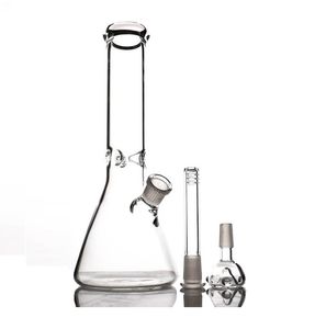 Hookahs 10.5" Classical Beaker Bong with ice-catcher Thickness Base Water Pipes for smoking Downstem Simple Glass Bongs