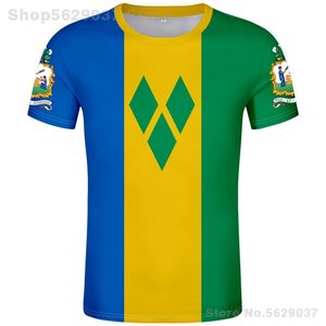 Saint Vincent and the Grenadines T Shirt DIY Free Custom Made Name Number VCT T-Shirt Nation Flag VC Country Print PO Clower 220702