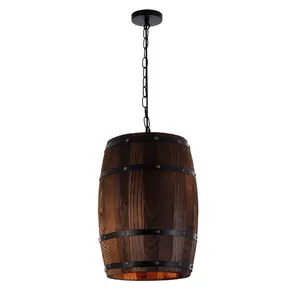 Lampade a sospensione di alta qualità in stile industriale americano retrò barilotto di legno ristorante bar caffetteria arte decorazione luci pendente