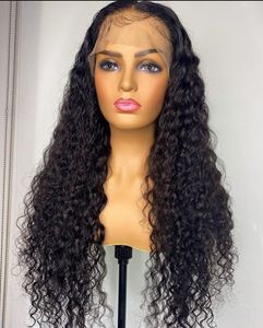 360 WIGS FRONTAL HUMANO WIGS DEPRIENTE BROLARIA ÁGUA SOIL CALA ERRO PARA MULHERES NEGRAS