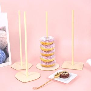 Party Decoration Wooden Donut Display Stand Doughnut Holder Baby Shower Kids Birthday Table DIY Wedding Mariage Favors SuppliesParty