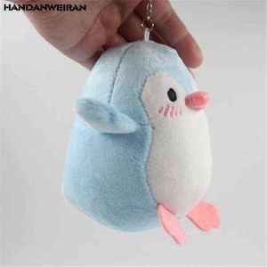 1pcs mini tímido pinguim cristal super macio brinquedo pequeno desenho animado de pendente fofo presente de aniversário de aniversário de 12 cm manual de mão j220729