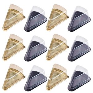 Cake Slice Container Cheese Clear Plastic Triangle Dessert Cakes Box Restaurant Dessert Case