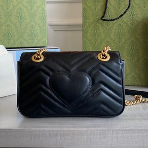 6 kolorów modna torba na ramię Top Designer torby damskie torebki pasek z łańcuszkiem Crossbody luksusowe skórzane torebki Marmont portfel Vintage torebka na ramię