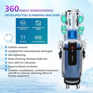 Nuovi arrivi Vacuum RF Cavitation Body Slimming Machine Lipo Laser Portable Cryolipolysis 360 System Fat Freeze Attrezzature per saloni di bellezza