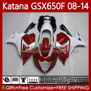 Karosserie für Suzuki KATANA GSXF 650 GSX-650F GSX650F GSXF650 2008 2009 2010 2011 12 13 14 120No.104 GSX 650F Dunkelrot GSXF-650 08 09 10 11 2012 2013 2014 OEM-Verkleidungen