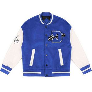 Hip Hop Vintage Varsity Baseball Jacket Men Furry Stars Letters Brodery Patchwork Jackets Harajuku College Women Coats Unisex T220816