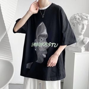 Hip Hop Style Men T-shirty Summer Short Sleeve Streetwear Harajuku bawełniane tshirty dla mężczyzn graficzne swobodne luźne topy 0615