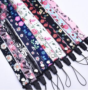 Handy-Lanyard-Hals gebrochenes Blumenmuster bescheinigt Frauen Anti-Verlust-Ins