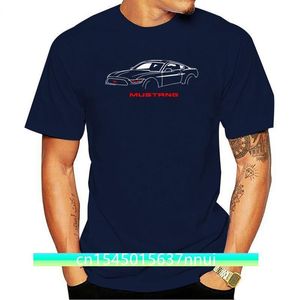 TEE -skjorta Custom Mustang S M L XL XXL MENS GT500 Shelby Muscle Car Line 220702