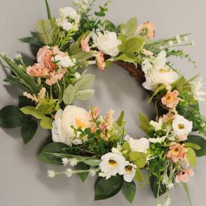 Decorative Flowers & Wreaths Bohemian Flower Crown Wedding Wreath Hairband Beach Party Floral Girls Hair Accessories Christmas Headband Garl