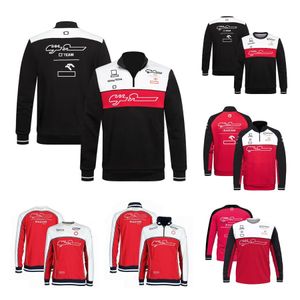 2022 Ny F1 Team Pullover Hoodie Formel 1 racing kostym jacka kappa vårens höstbil fans halva zip sweatshirt herrar tröja anpassade