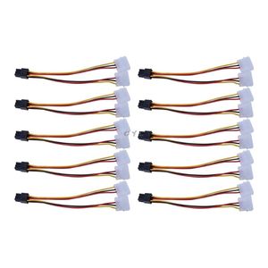 Kable komputerowe Złącza MOLEX 4 PIN DO PCI-E PCI Express 6 Złącze kabla Złącze Adapter Złącze Złącze Zakład Zakomputer zaopatrzenia