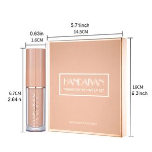 Chaoage Hot 2,5 ml*12 Liquid Lip Gloss Gift Box Non-Stick Smudge-Proof Lipstick Matte Shiny-Finish Waterproof Long Hasting Lips Makeup Cosmetic Beaut