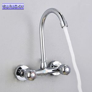 Wholesale bathtub faucet valve for sale - Group buy Shower Faucet Bathroom Bathtub Faucets Valve Wall Mounted Dual Hole Single Handle Kitchen Mixer Tap Cold Water Mixing Taps