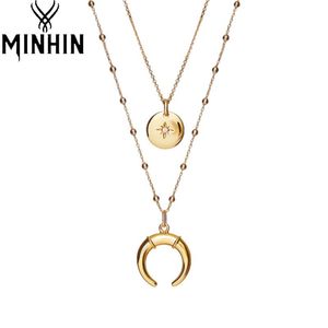 Wholesale gold engrave for sale - Group buy Pendant Necklaces Layered Gold Color Moon For Women Fashion Jewelry Link Chain Star Sun Flower Engraved Choker Round Ball JewelryPendant