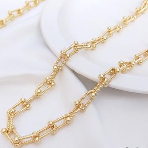 Chains Plated 14K True Gold Filled Color Retention U Style Necklace DIY Jewelry Making Accessories Jewellery FindingsChains