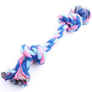 17 cm Dog Toys Pet Supplies Cotton Chewable Knots Dåliga flätade Bones Rop Fun Tools