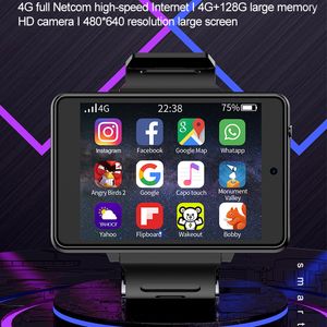 2022 Sports Android 2.8 Cal Smart Watch Telefon 4 GB 128GB 2800mAh Big Battery 500W Camera GPS WIFI SIM MP4 4G SmartWatch