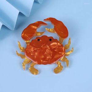 Szpilki broszki mody kraba broszka akrylowa pinowa dla kobiet dzieci wakacyjne rutynowe dekoracje