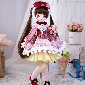 Icy DBS 14 BJD Dream Fairy Doll Anime Toy Meanical Joint Body Collection Doll Inklusive klädskor Officiell smink 40 cm SD 220707